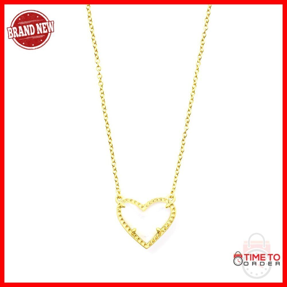 Adjustable Heart Pendant Necklace, 15" Chain with 2" Extender, Gold Plated
